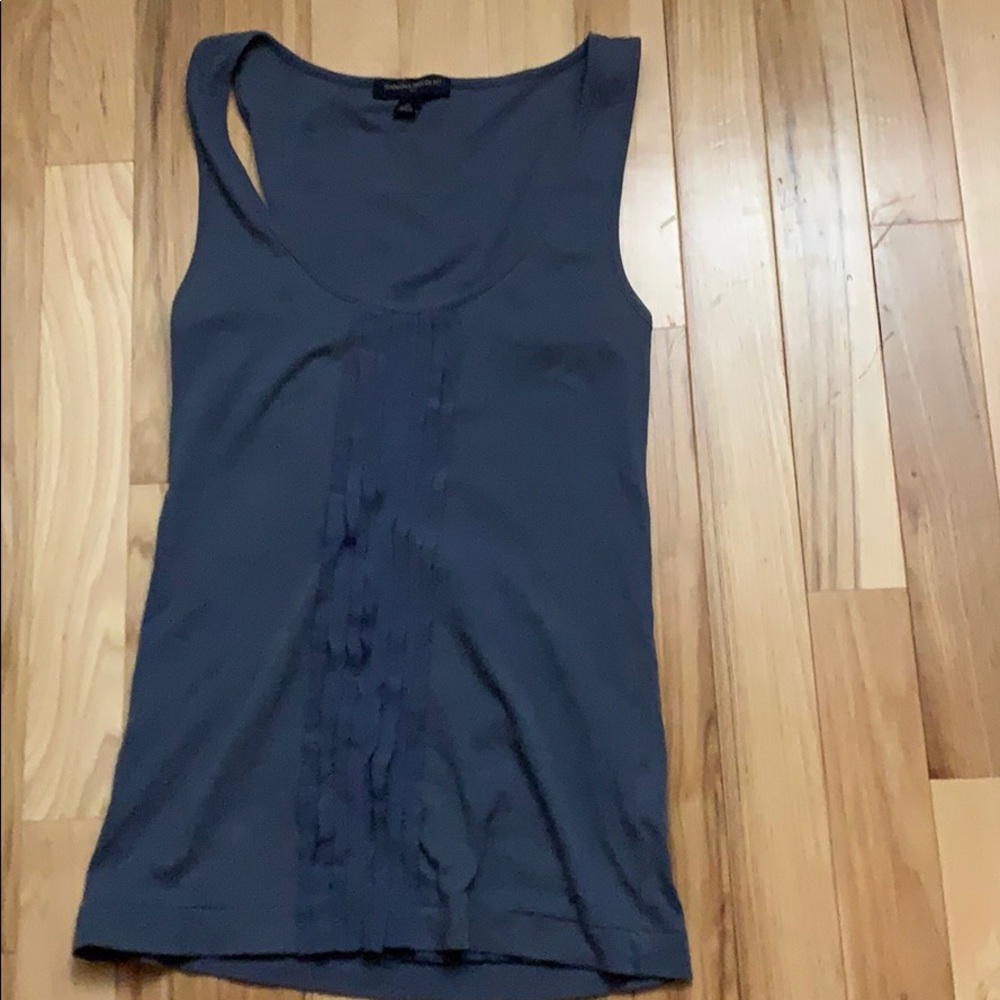 Blue-gray scoop neck tank top